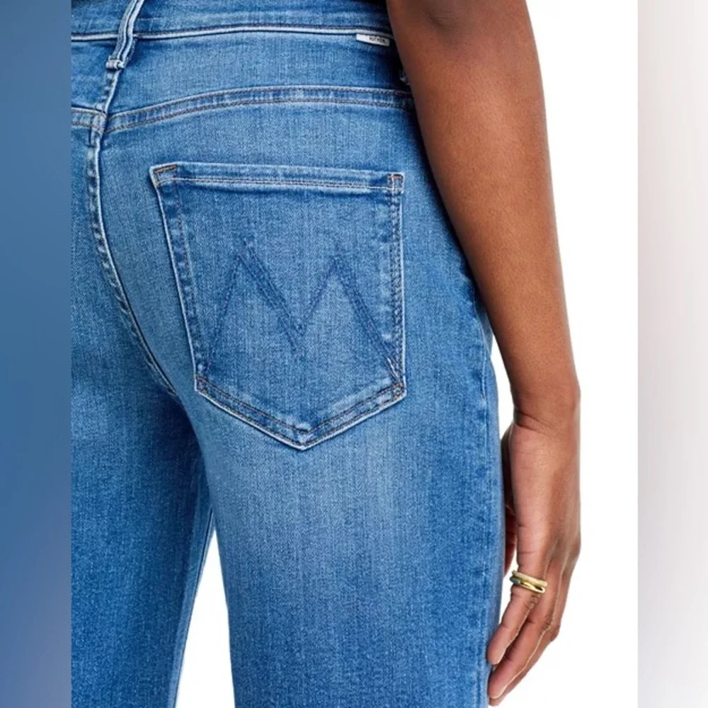 MOTHER The Dodger High Rise Ankle Wide Leg Jeans in Work Hard Play Hard - Picture 6 of 11